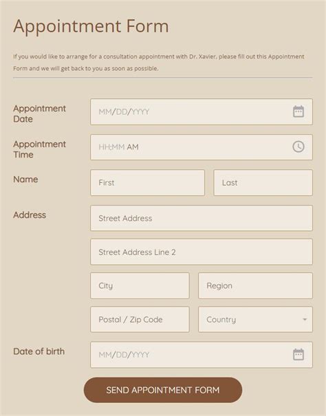 book your branch|Appointment Form .